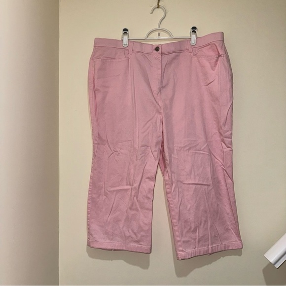 Women’s Tabi Brand Pink Ankle Cropped Straight Vintage Stretchy Pants Size: 20 - Picture 3 of 15